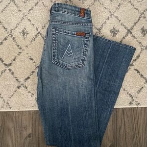 7 for all Mankind Blue A Pocket Jeans Size 27